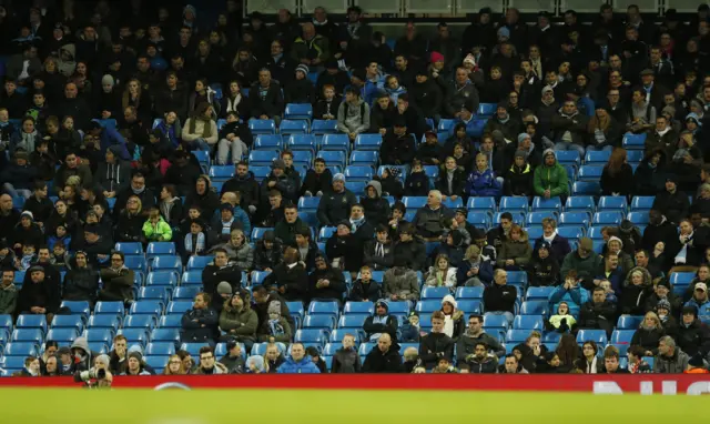 Empty seats during City v Hull