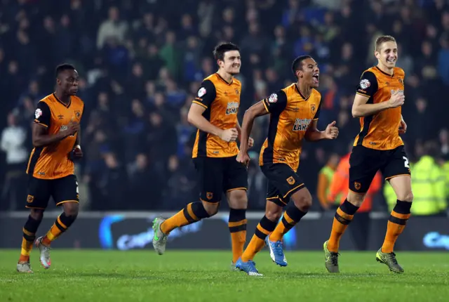 Hull players celebrate