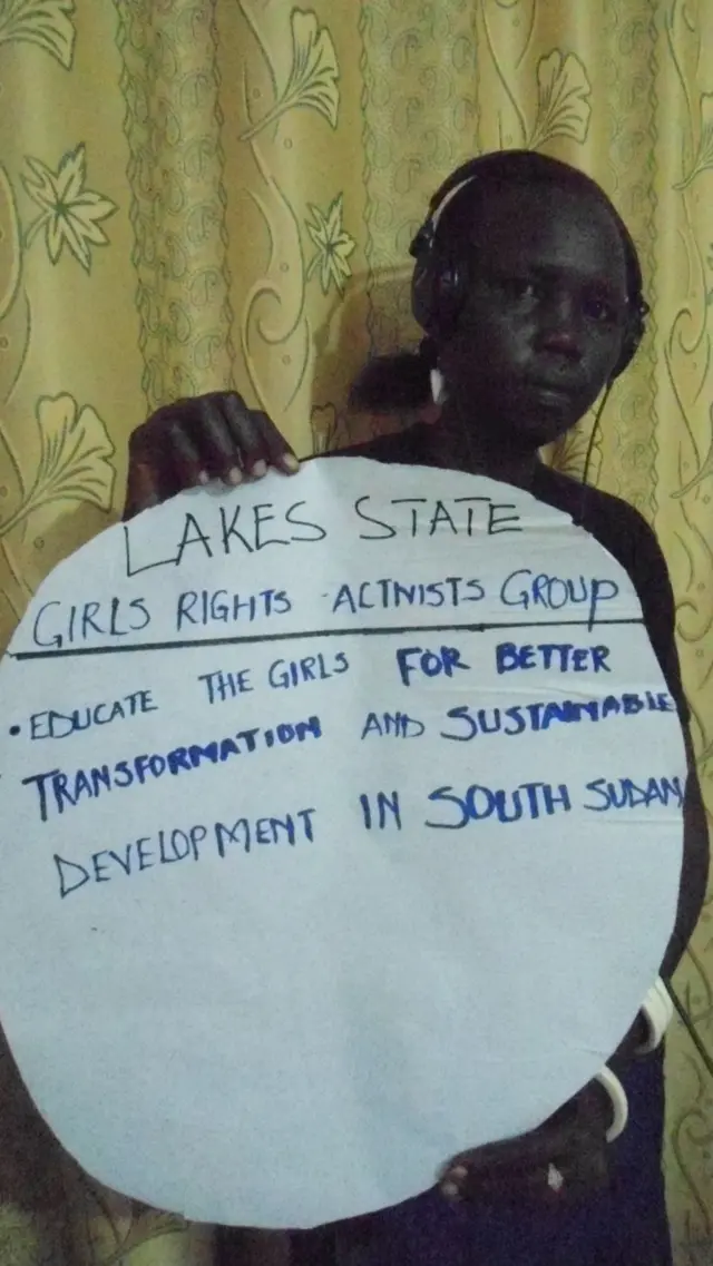 Girls rights activists in Rumbek, the capital of Lakes State, central South Sudan,