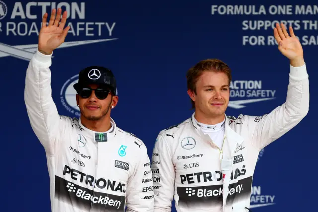 Lewis Hamilton and Nico Rosberg