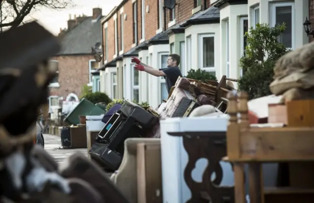 Furniture piled high in Carlisle