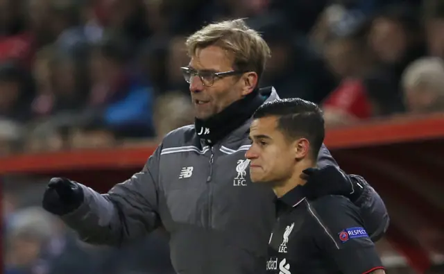 Jurgen Klopp and Philippe Coutinho