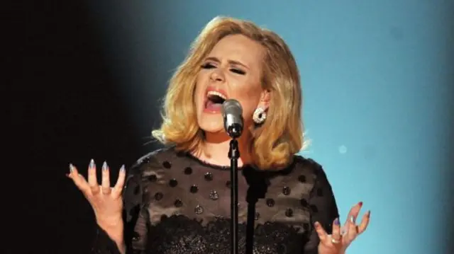 Adele at the 54 Grammy awards, Feb 12, 2012