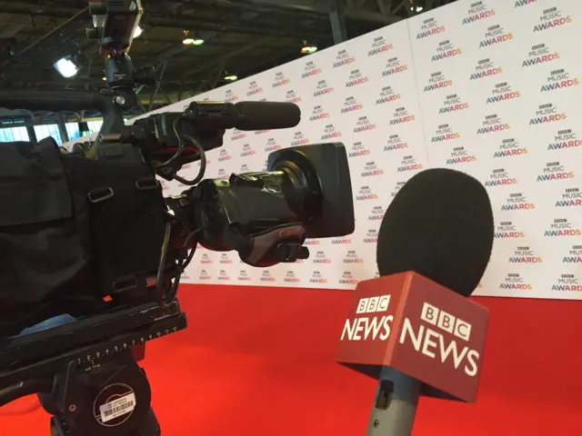 BBC Music Awards red carpet