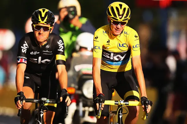 Geraint Thomas and Chris Froome