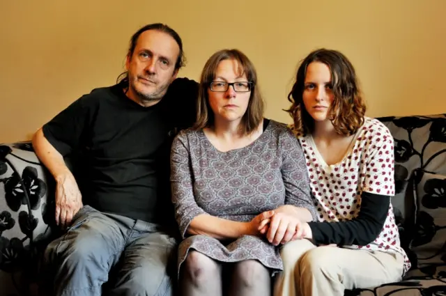 Father Jose Gross, mother Rosalind Hodgkiss and her sister Nina Gross