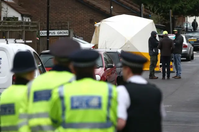 The scene of shooting in Wood Green