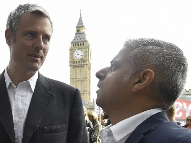 Zac Goldsmith and Sadiq Khan