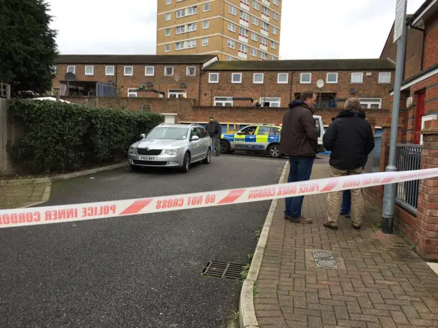 The scene of the shooting at Wood Green