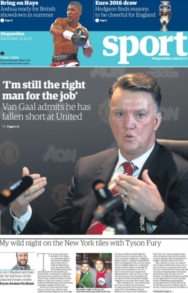 Guardian back page