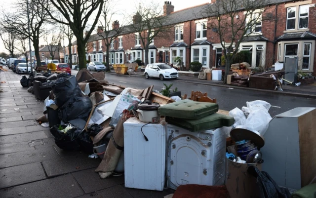 Flood debris, Warwick Road, Carlisle