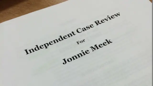 Front of today's Independent Case Review report