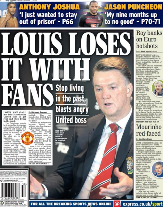 Daily Express back page