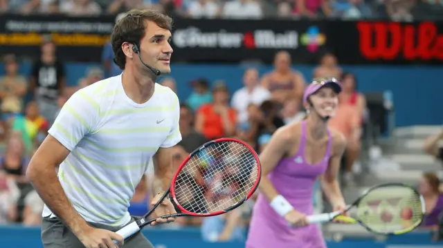 Roger Federer and Martina Hingis