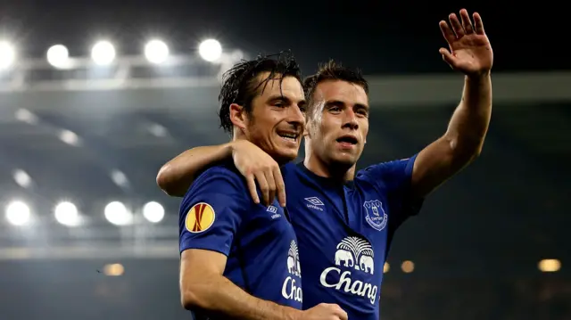 Leighton Baines and Seamus Coleman