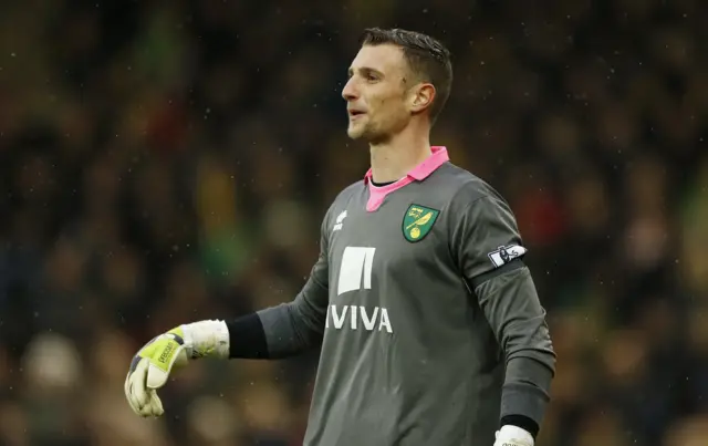 Norwich goalkeeper, Declan Rudd