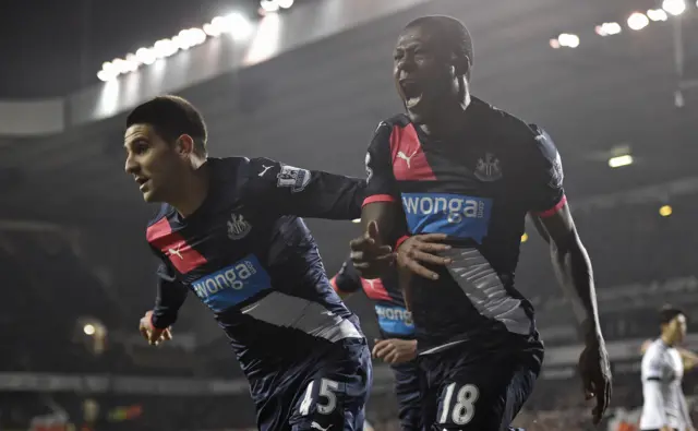 Newcastle players celebrate