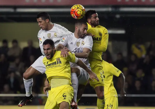 4 players vie for the ball