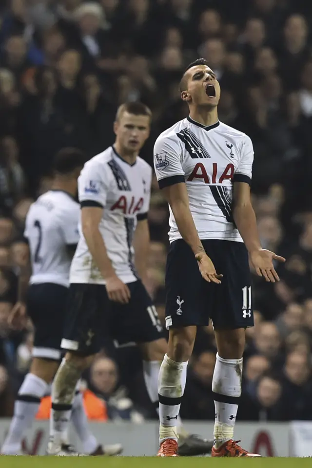 Eric Lamela reacts to conceding