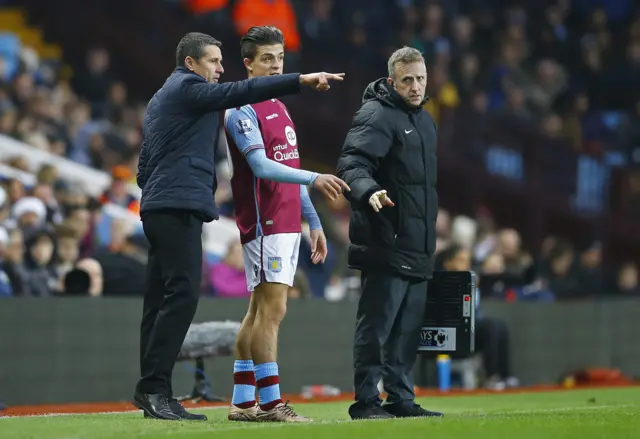 Jack Grealish comes off the bench for Aston Villa