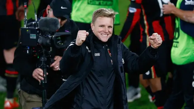 Eddie Howe celebrates