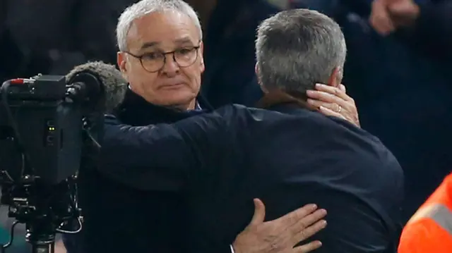 Chelsea manager Jose Mourinho and Leicester manager