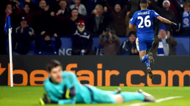 Riyad Mahrez celebrates