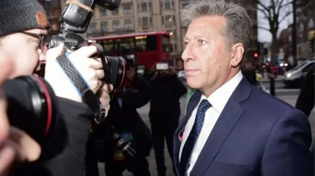 Neil Fox arriving for the verdict