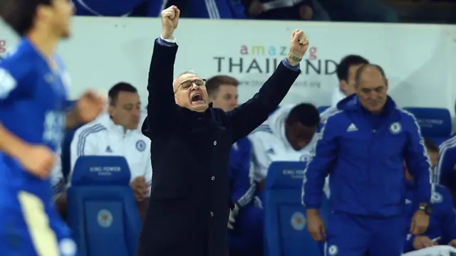 Claudio Ranieri celebrates