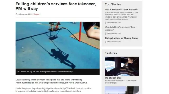 Failing children's services face takeover, PM will say