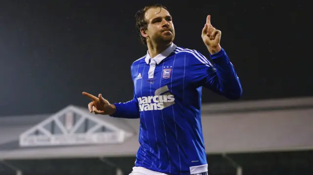 Brett Pitman of Ipswich celebrates