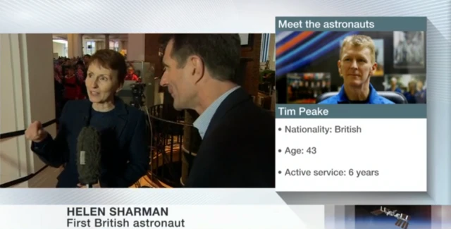 Helen Sharman on BBC News