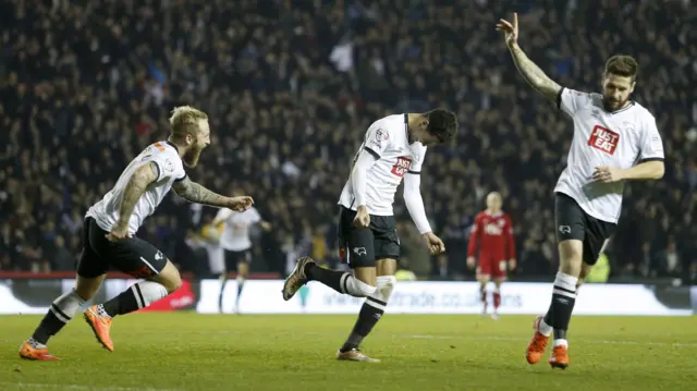 Tom Ince celebrates