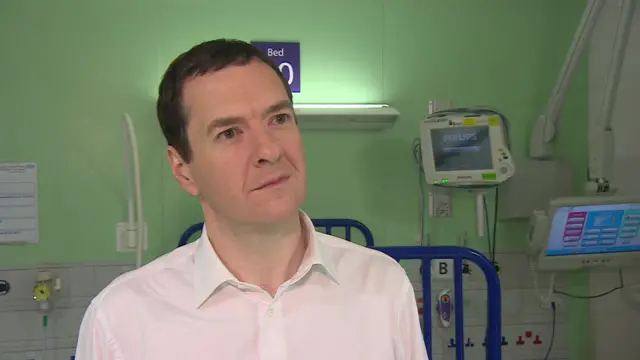 George Osborne at Great Ormond Street Hospital