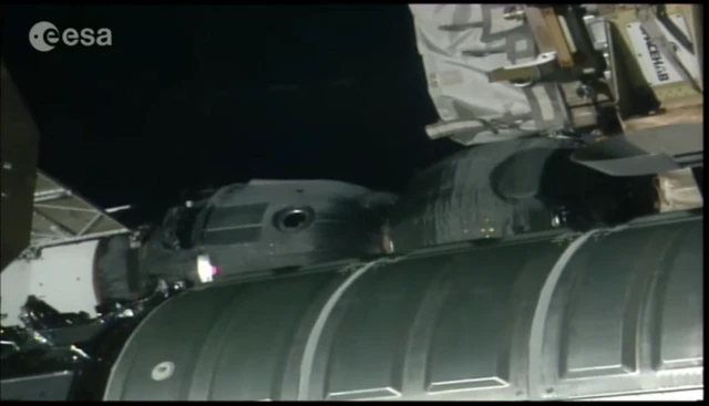 Soyuz craft and part of the ISS