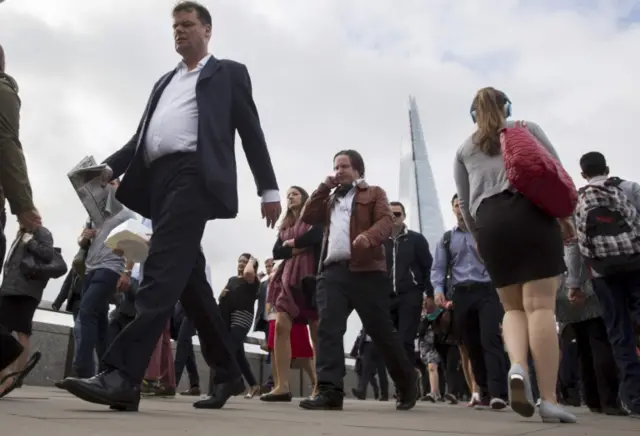 Commuters in London