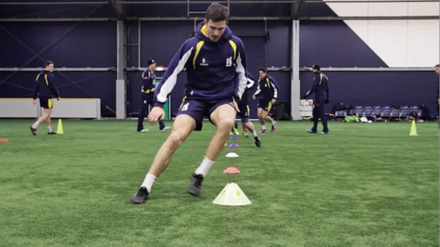 Warwickshire players in pre-season training at West Bromwich Albion