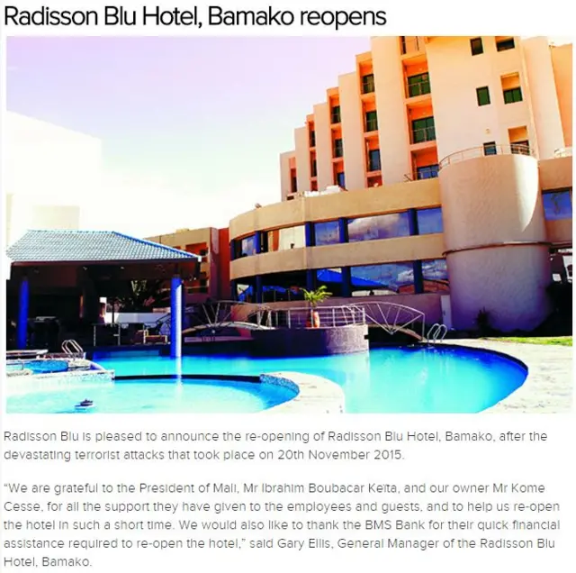 radisson blu hotel in bamako