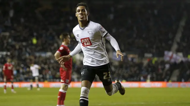 Tom Ince celebrates