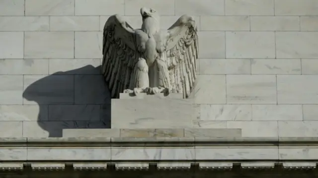 Eagle statue on US Federal Reserve building