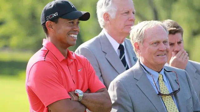 Tiger Woods and Jack Nicklaus