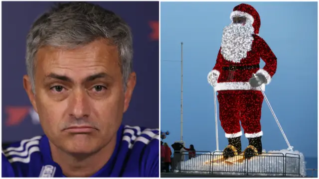 Jose Mourinho and Father Christmas