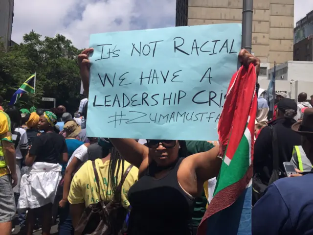 Anti-government protesters in South Africa