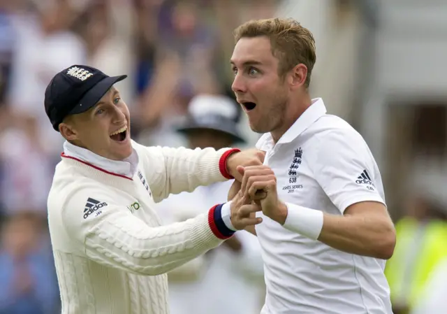 Joe Root and Stuart Broad