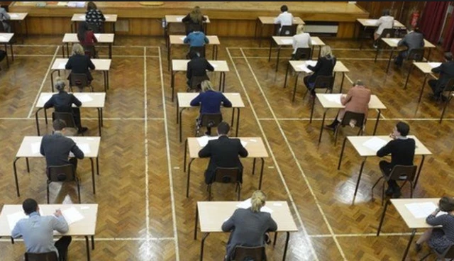 Pupils taking exam