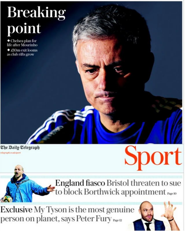 Daily Telegraph back page