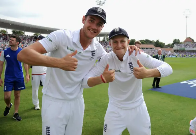 Joe Root and Stuart Broad