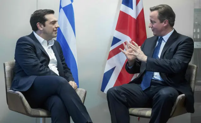 Alexis Tsipras and David Cameron