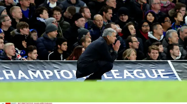 Jose Mourinho appears to prey