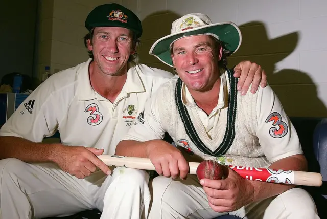 Glenn McGrath and shane Warne